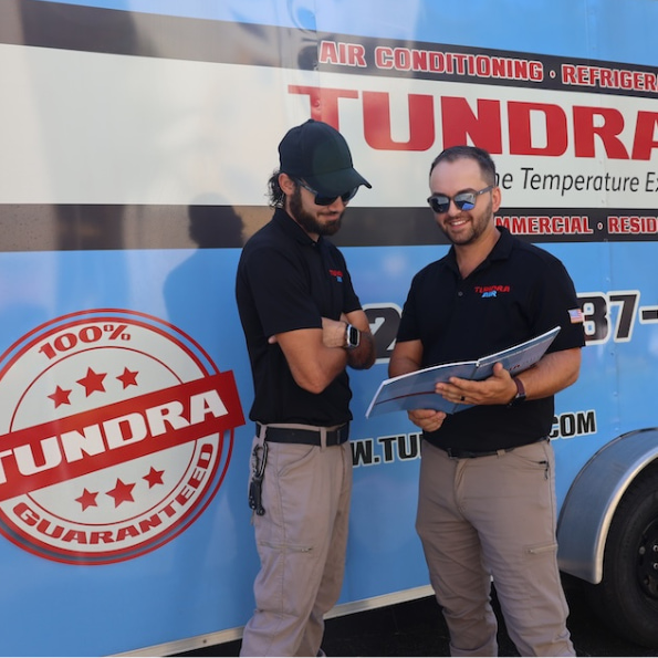Tundra Air Employee Working on HVAC Unit in Florida